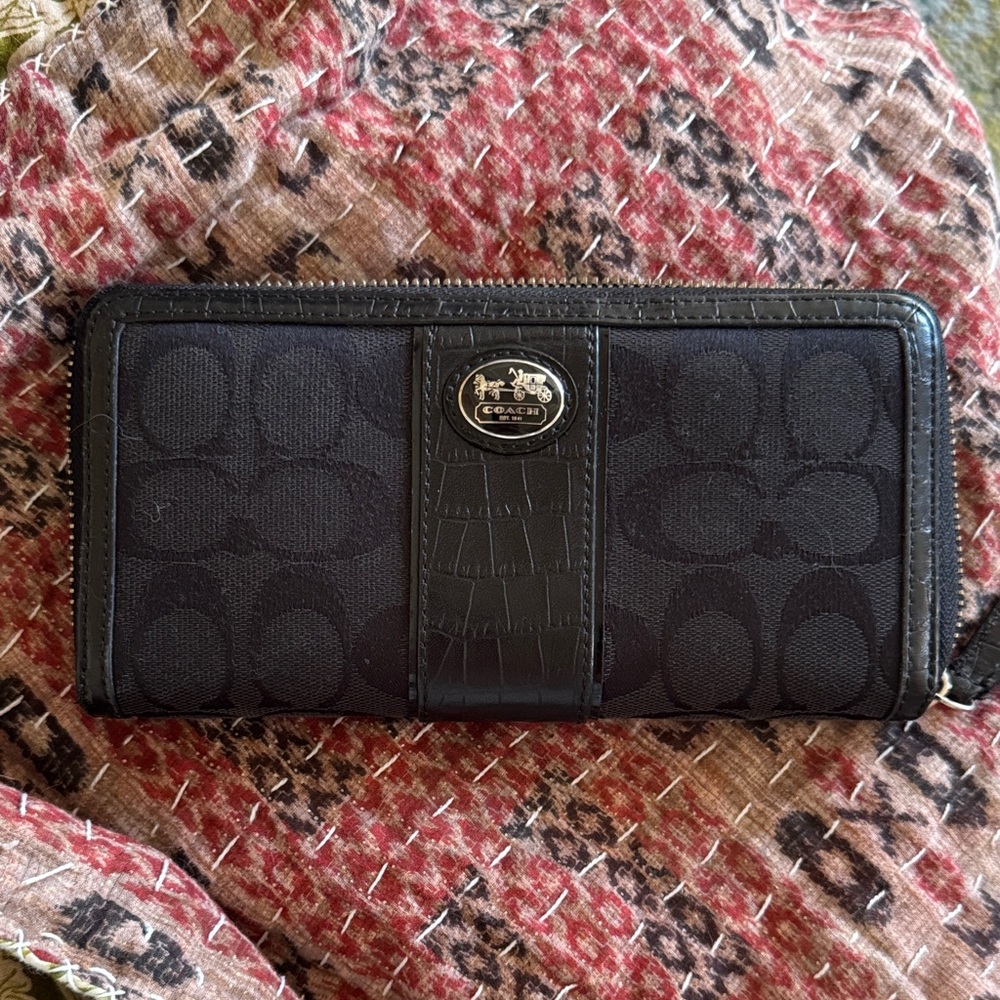 Coach Black Signature Wallet